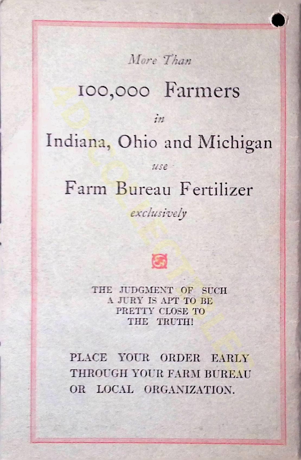 1927 Edition Farm Record Book Ohio Farm Bureau Service Co Indiana Ohio