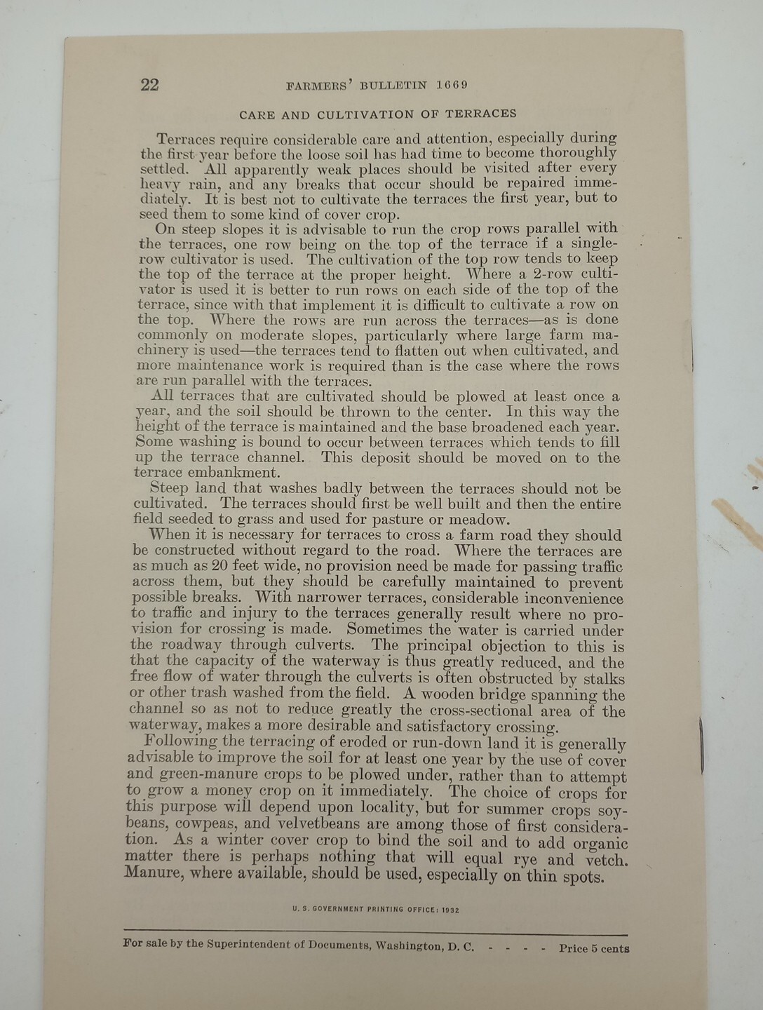 Vtg 1931&33 US Department Of Agriculture. Farmers Paper Bulletins # 1669, 1697