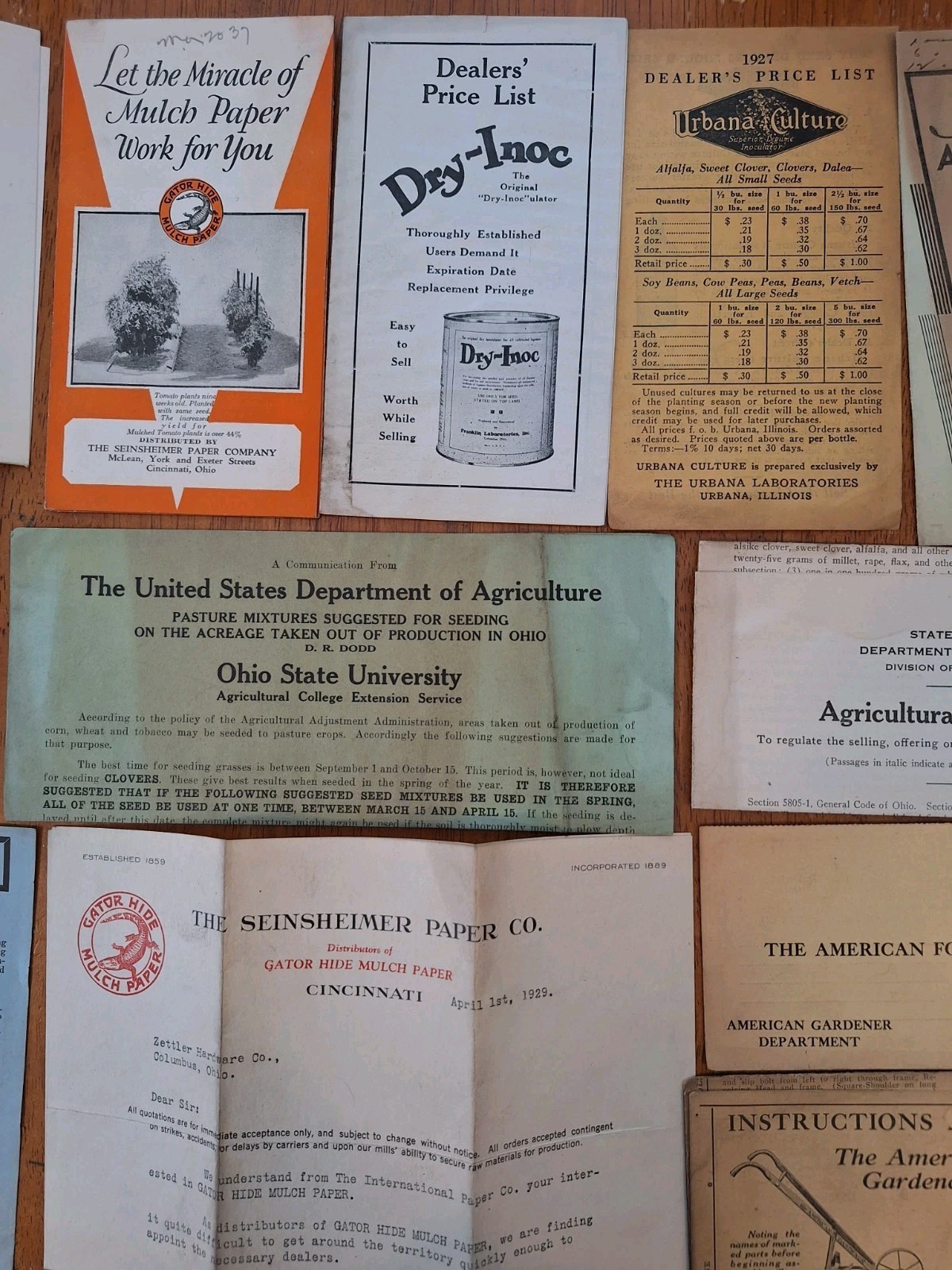 Large Lot Of Antique Agriculture Ephemera
