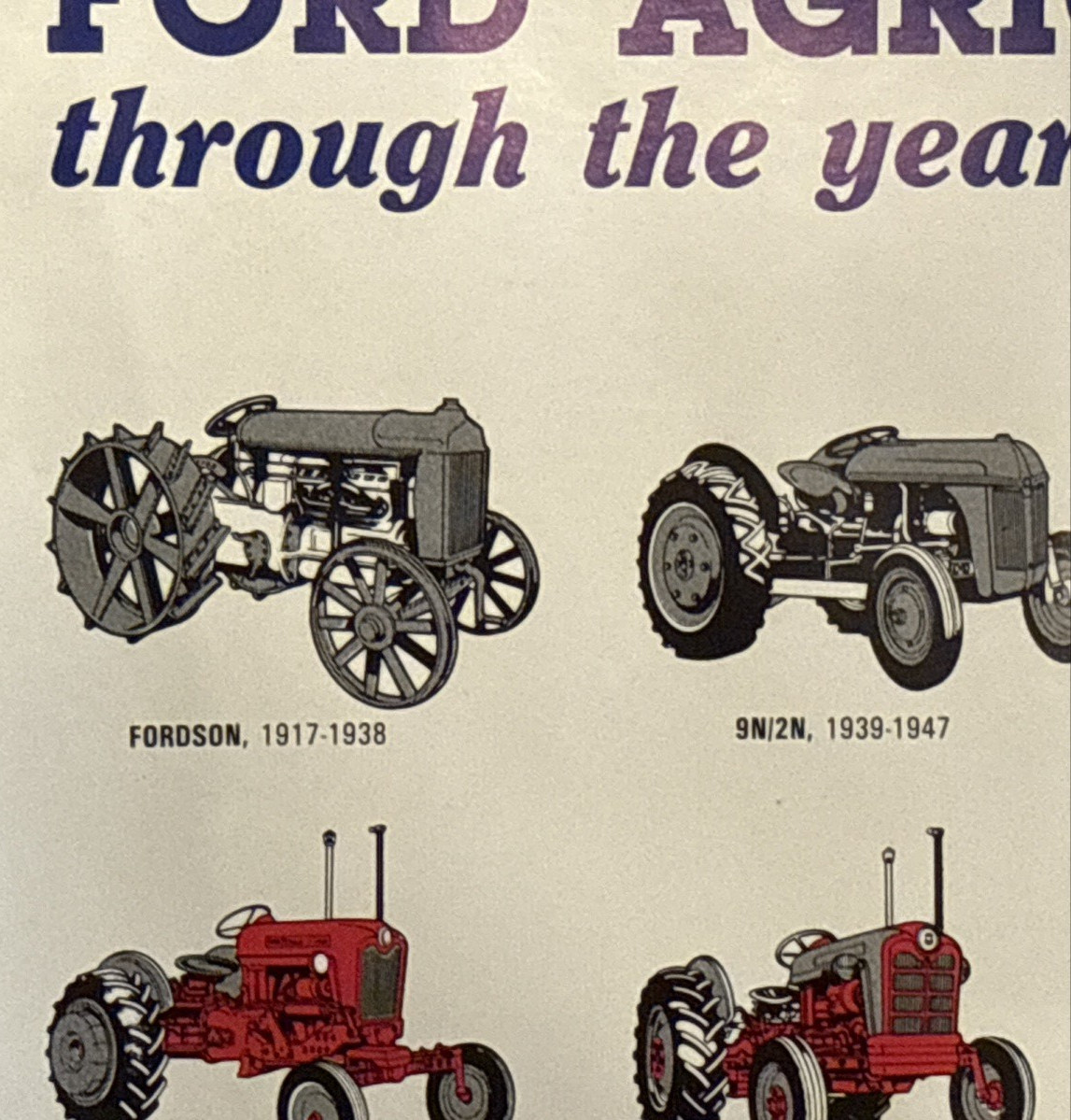 NEW FORD AGRICULTURAL TRACTORS through the years NEW HOLLAND 1917-1994 13&Prime;x15&Prime;