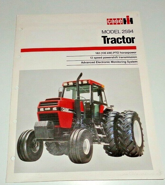 Case IH 2594 Tractor Specifications Sales Brochure Literature AD-60077A specs