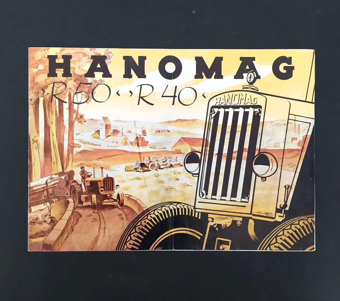 VINTAGE HANOMAG R50-R40 GERMAN TRACTORS 1949 BROCHURE RARE GREEK TEXT