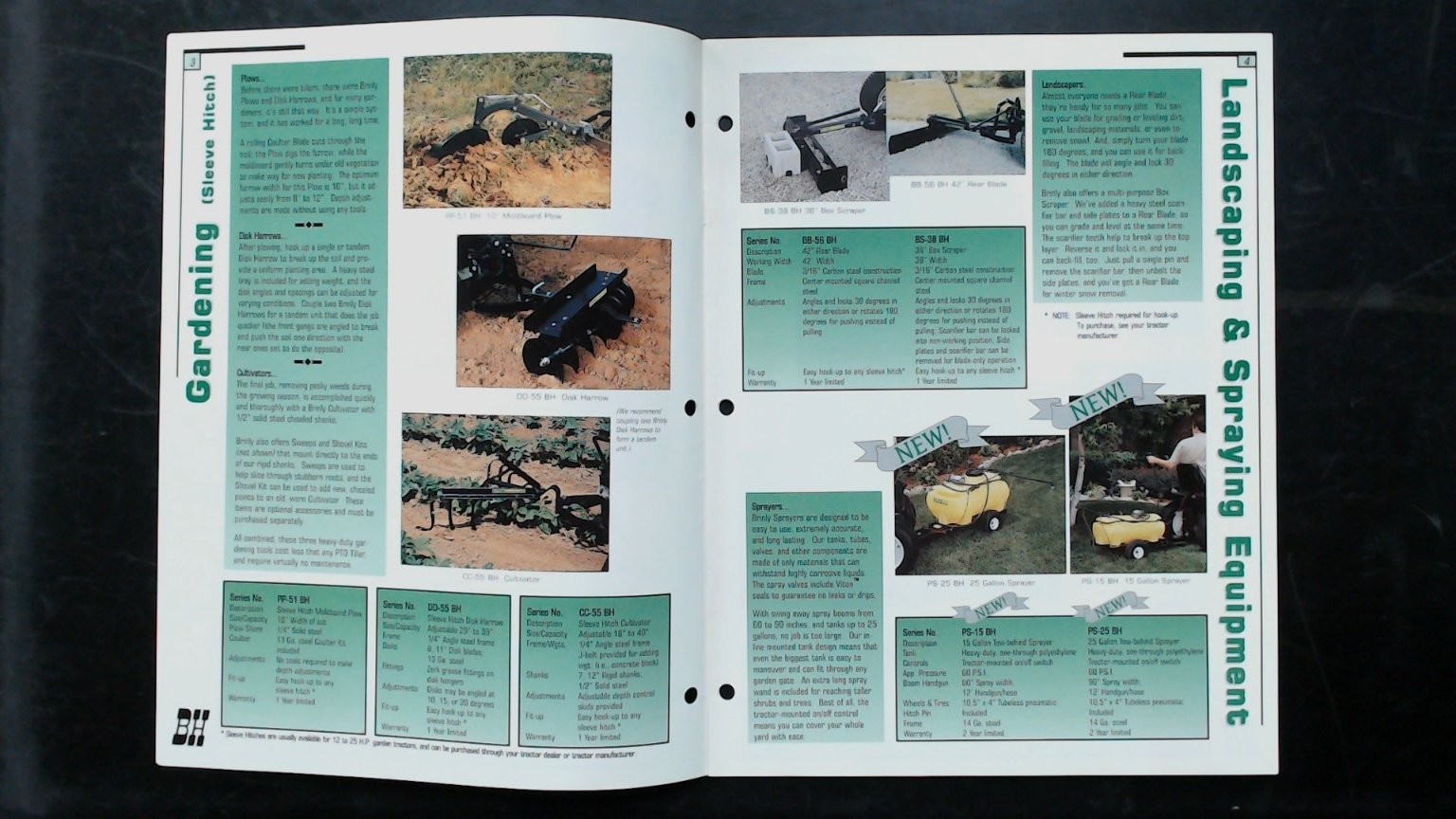 Brinly Hardy Agriculture Brochure Lawn Garden Equipment 1986 Vintage