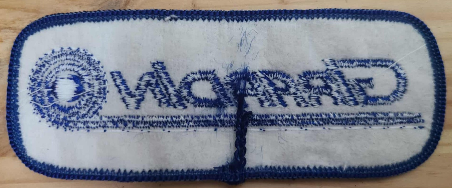 « Girardin Embroidered Patch Blue White Vintage Logo Badge Iron-On Sew On Collect