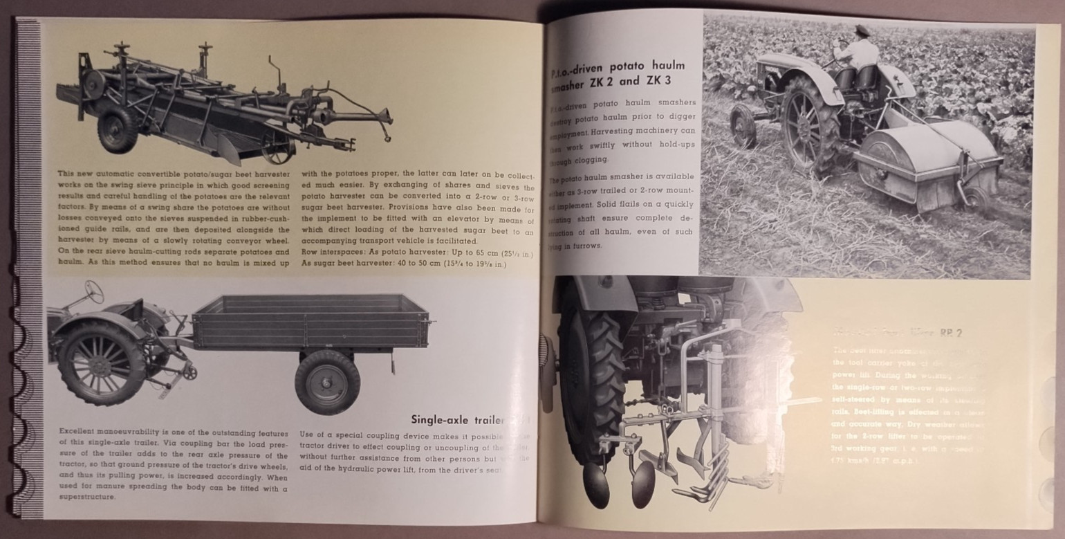 1953 Hanomag Combitrac Tractor R24 Catalog Brochure Original B5-44