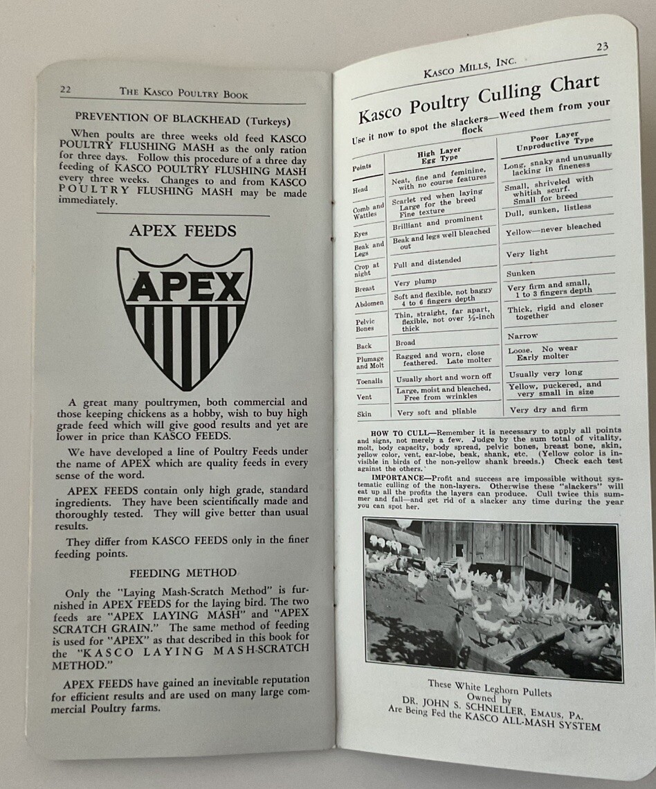 Kasco Poultry Book 1932 – Kasco Mills 32 Pages Kasco Feed Advertising