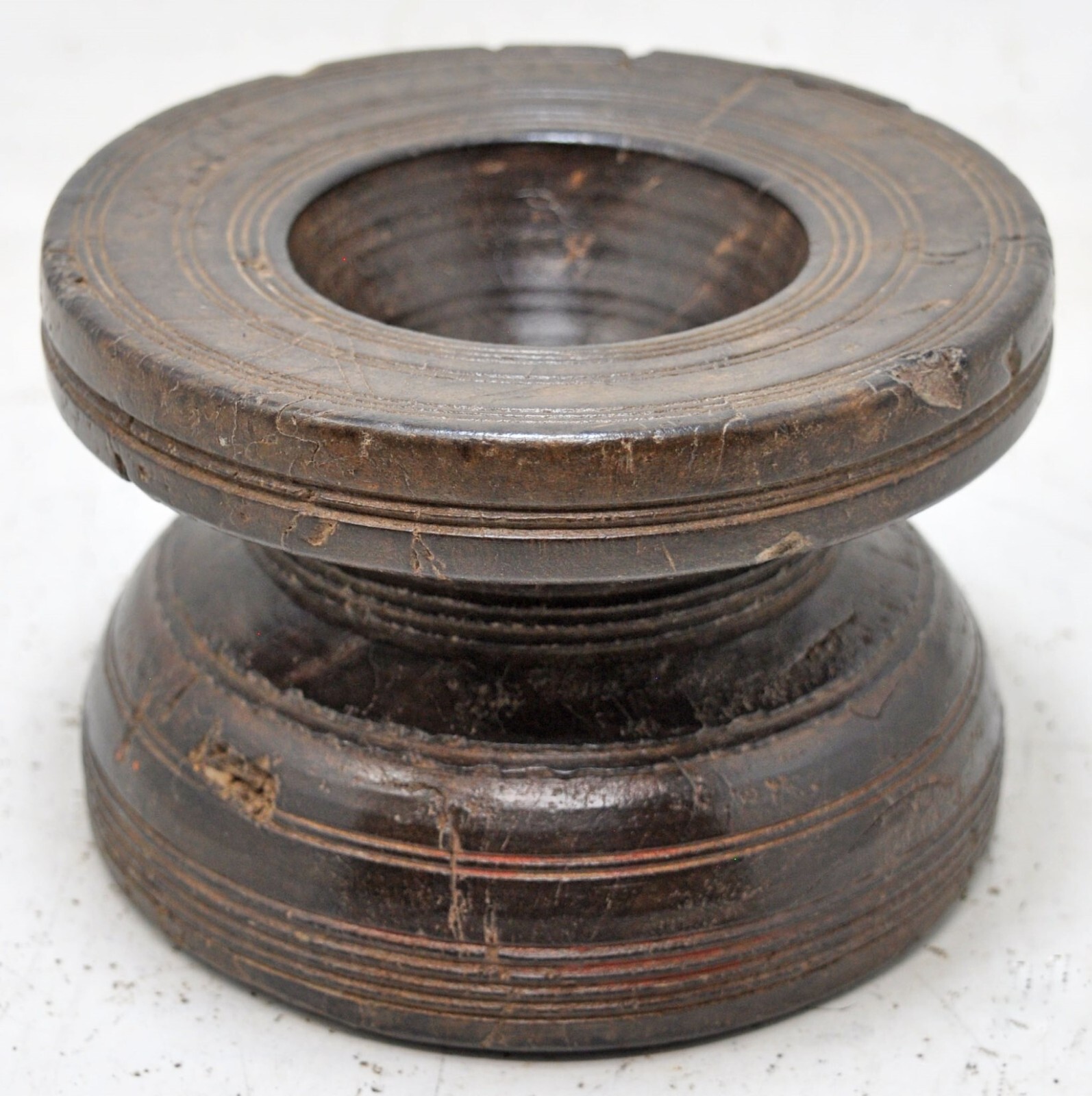 Antique Wooden Agricultural Seeder Bijni Original Old Hand Carved