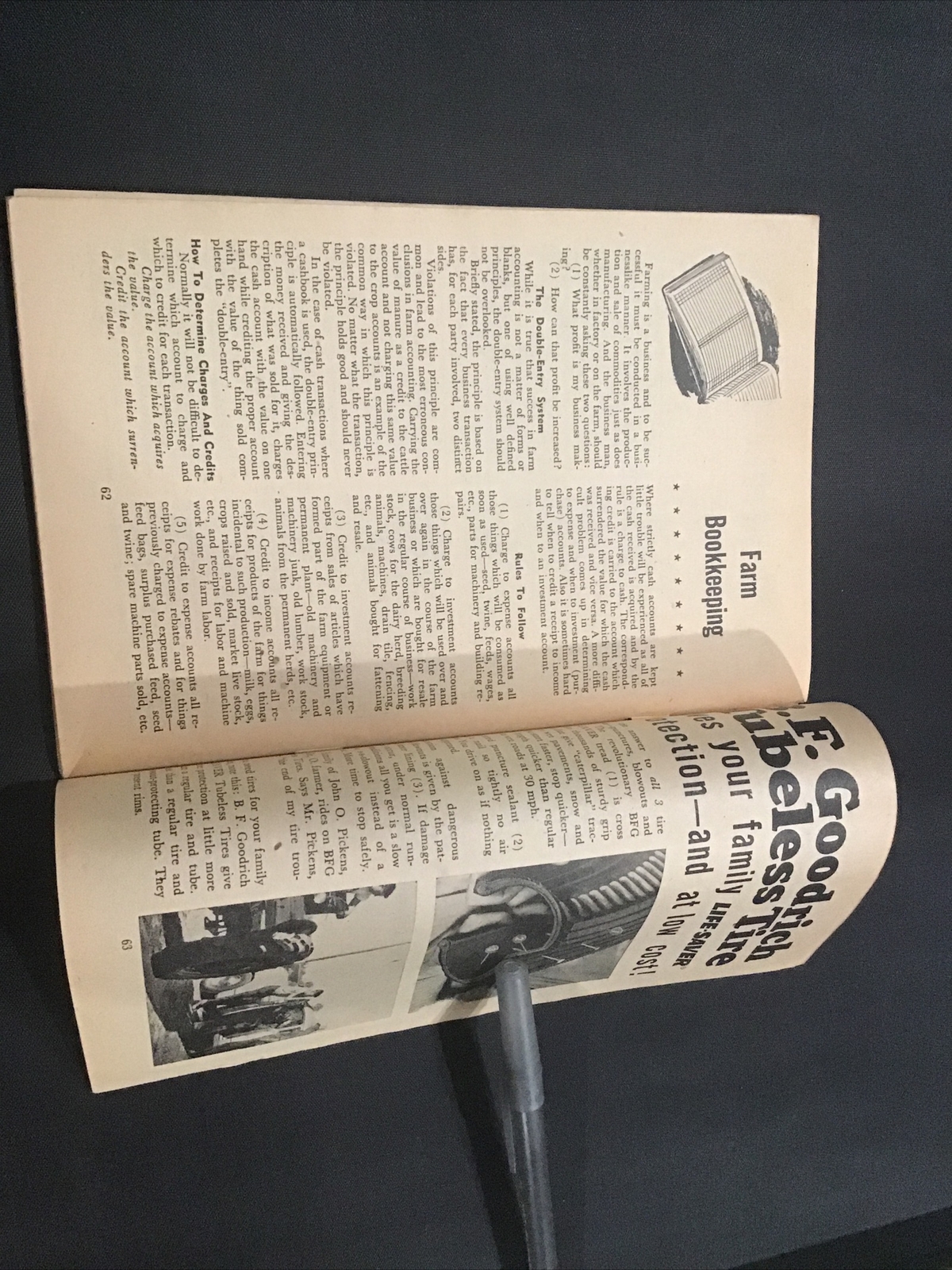 1954 BF Goodrich Farmer’s Handbook and Almanac Wadsworth Oil Co Ohio Booklet