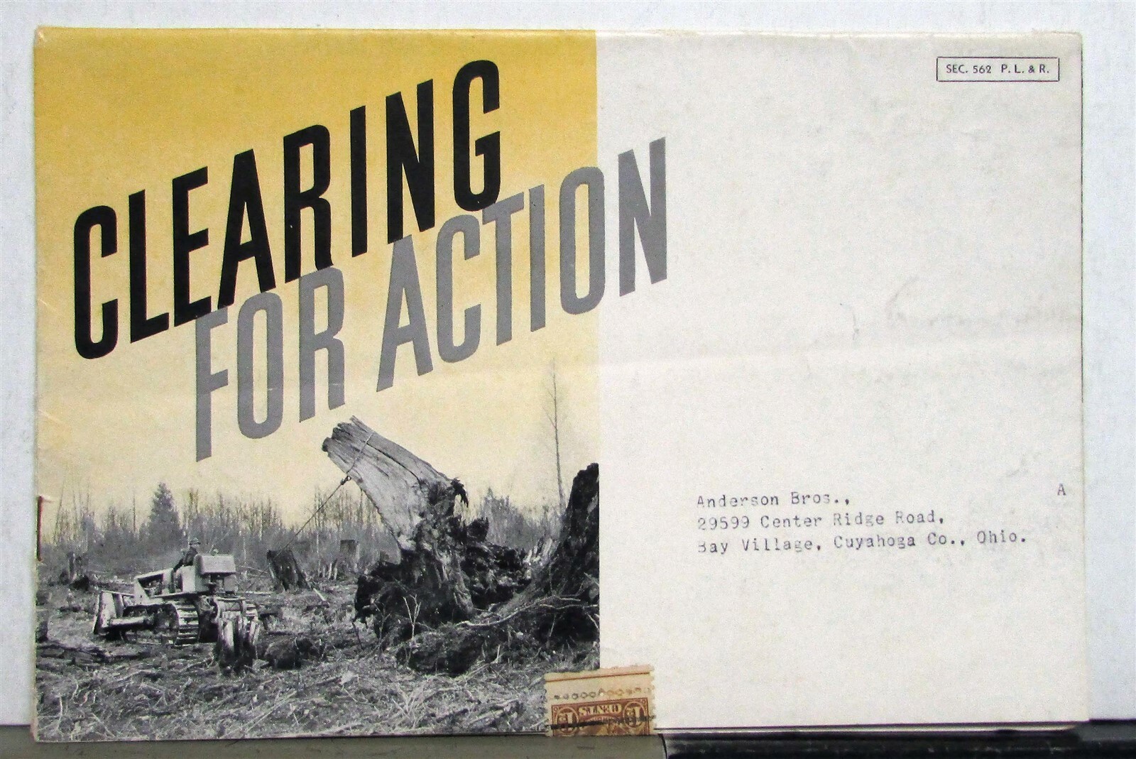 1930s Caterpillar RD8 D8 Tractors Construction Sales Brochure Mailer