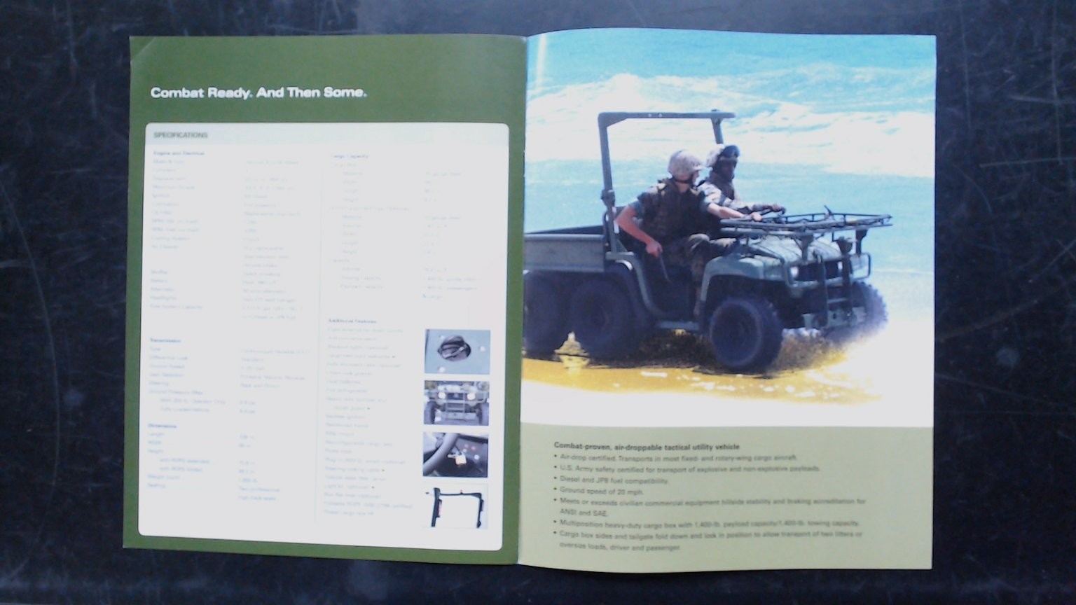 John Deere M-Gator A-1 Military Utility Vehicle Brochure Vintage