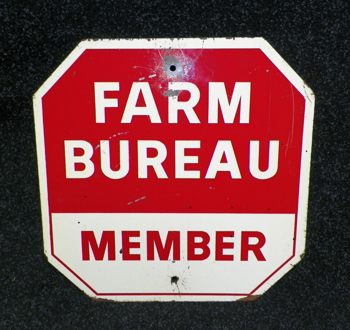 Vintage Farm Bureau & Stop Sign 15&Prime; X 15&Prime; Metal Sign Dekalb County Illinois