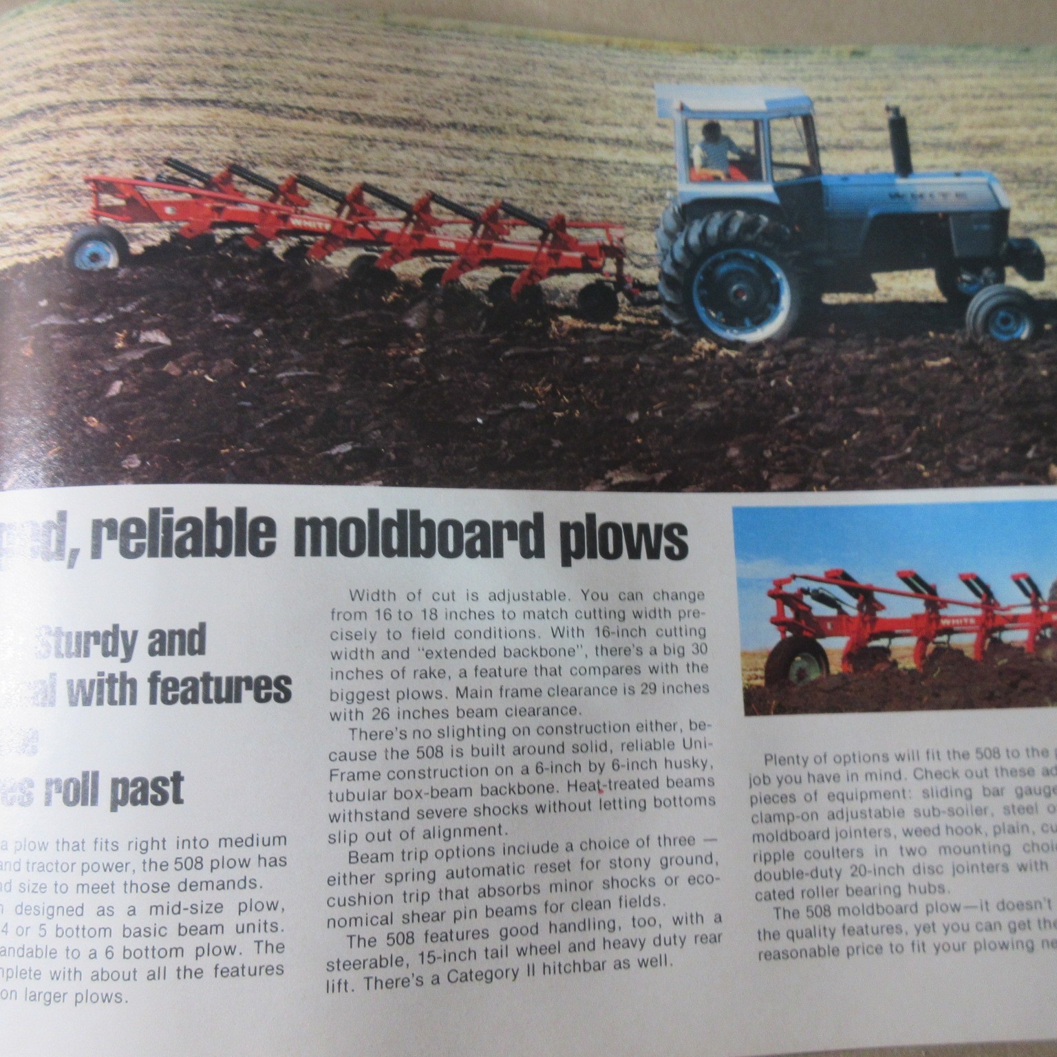 VINTAGE WHITE FARM EQUIPMENT 1978 FARM EQUIPMENT LINE BROCHURE tractors mowers