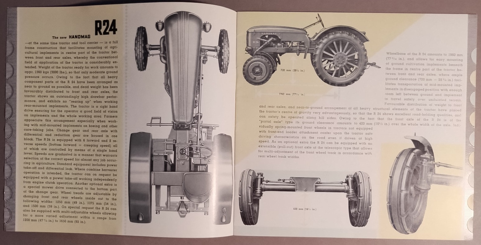 1953 Hanomag Combitrac Tractor R24 Catalog Brochure Original B5-44
