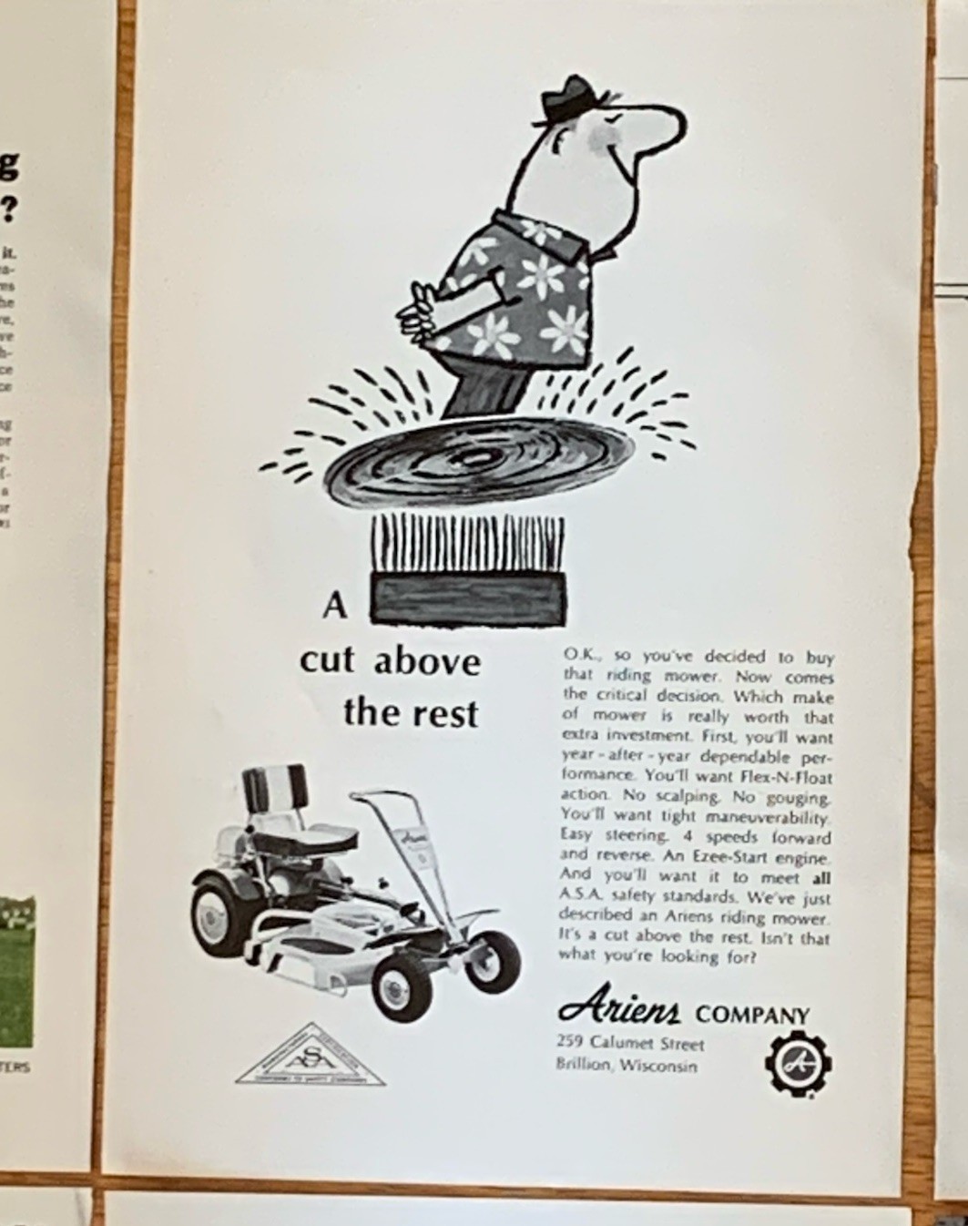 1967 National Geographic Tractor Mower Ads -8 Paper Pages 6.75×10”