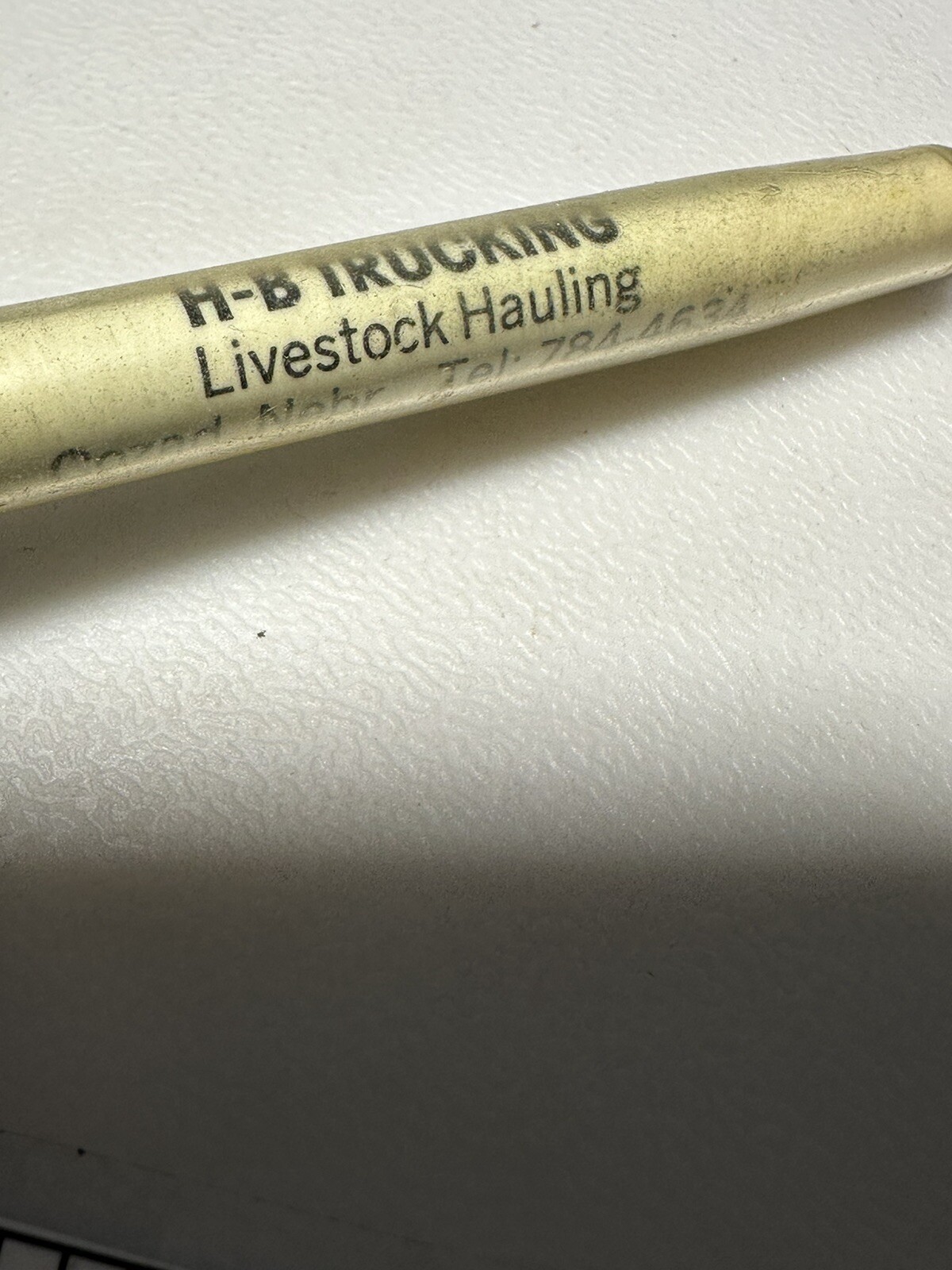 Vintage Cozad Nebraska H-B Trucking HB Livestock Cattle Hauling Truck Driver Pen