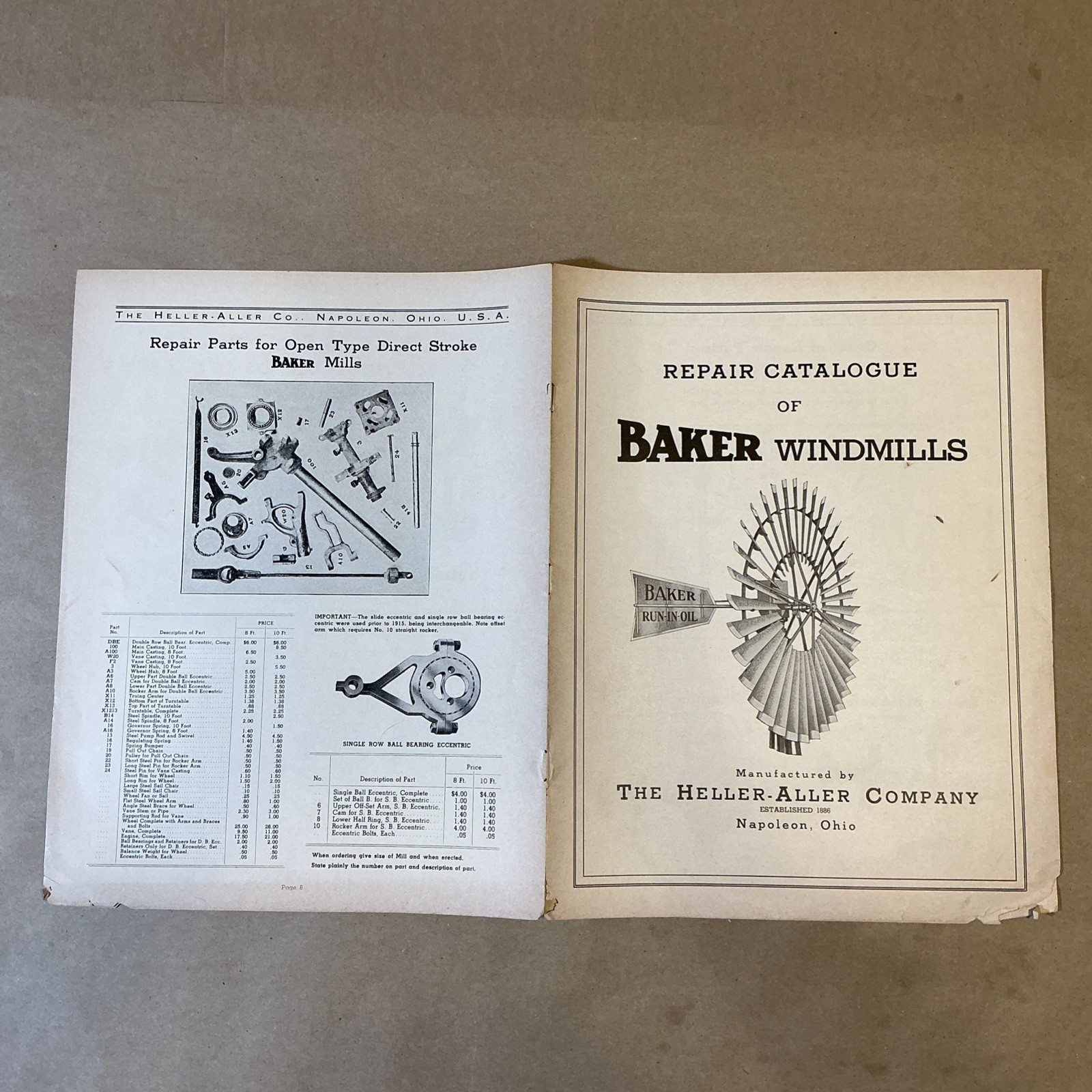 Group Of 7 Heller Aller Co. Brochures 1950s And Before Napoleon Ohio INV-P1162