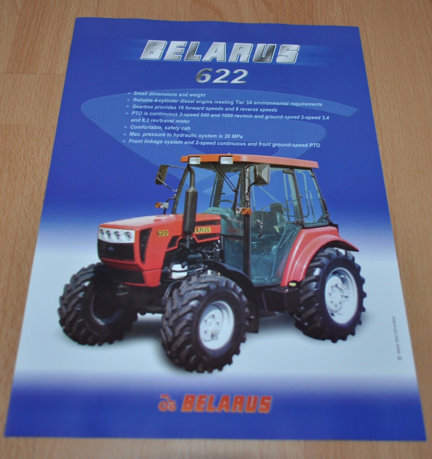 Belarus 622 MTZ ENG Tractor Agriculture Brochure Prospekt