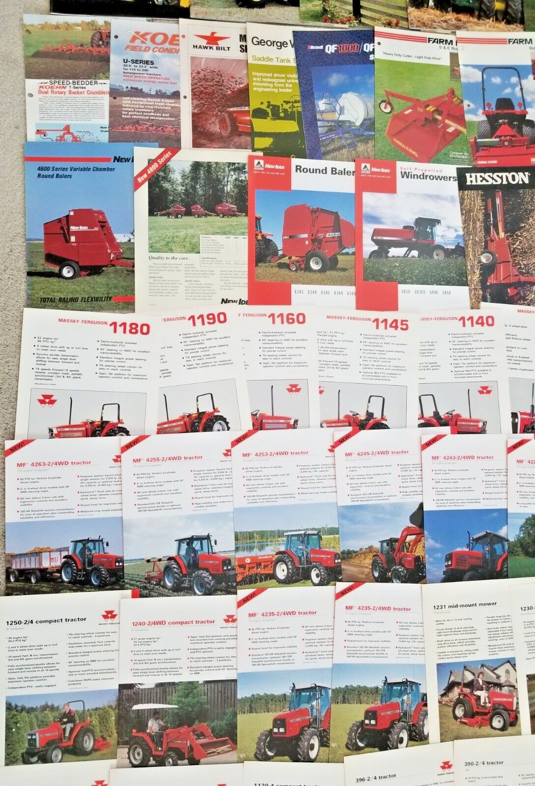 10 Pounds Of Tractor and Implement Brochures/Spec Sheets – 150+ 1980&rsquo;s and Up