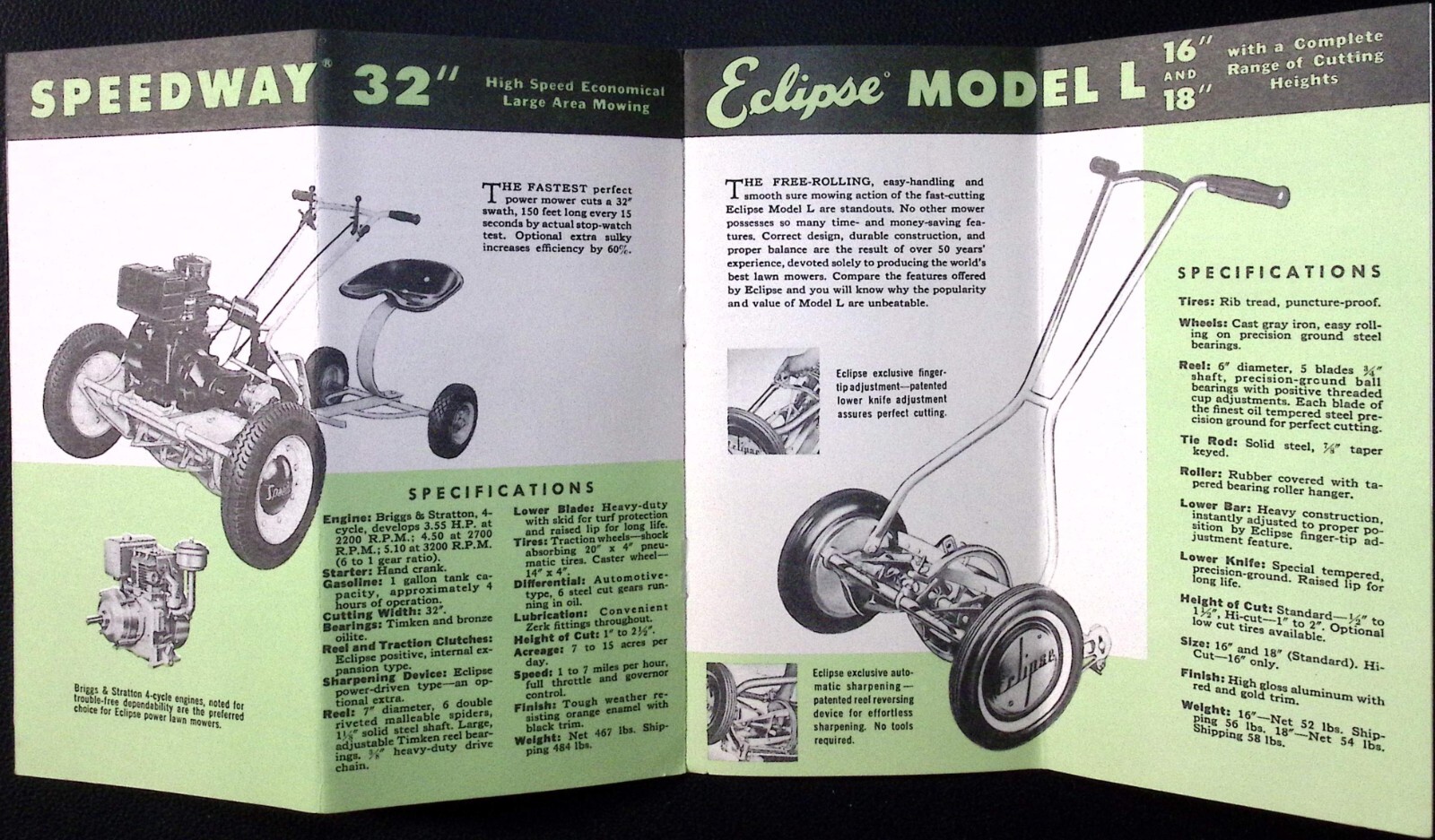 c1950s Easy is the Word for Eclipse Lawn Mower Brochure Buffalo-Eclipse Corp
