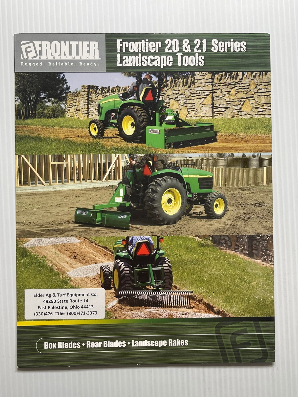 Frontier Equipment 20 & 21 Series Landscape Tools Sales Brochure *Original 2011*