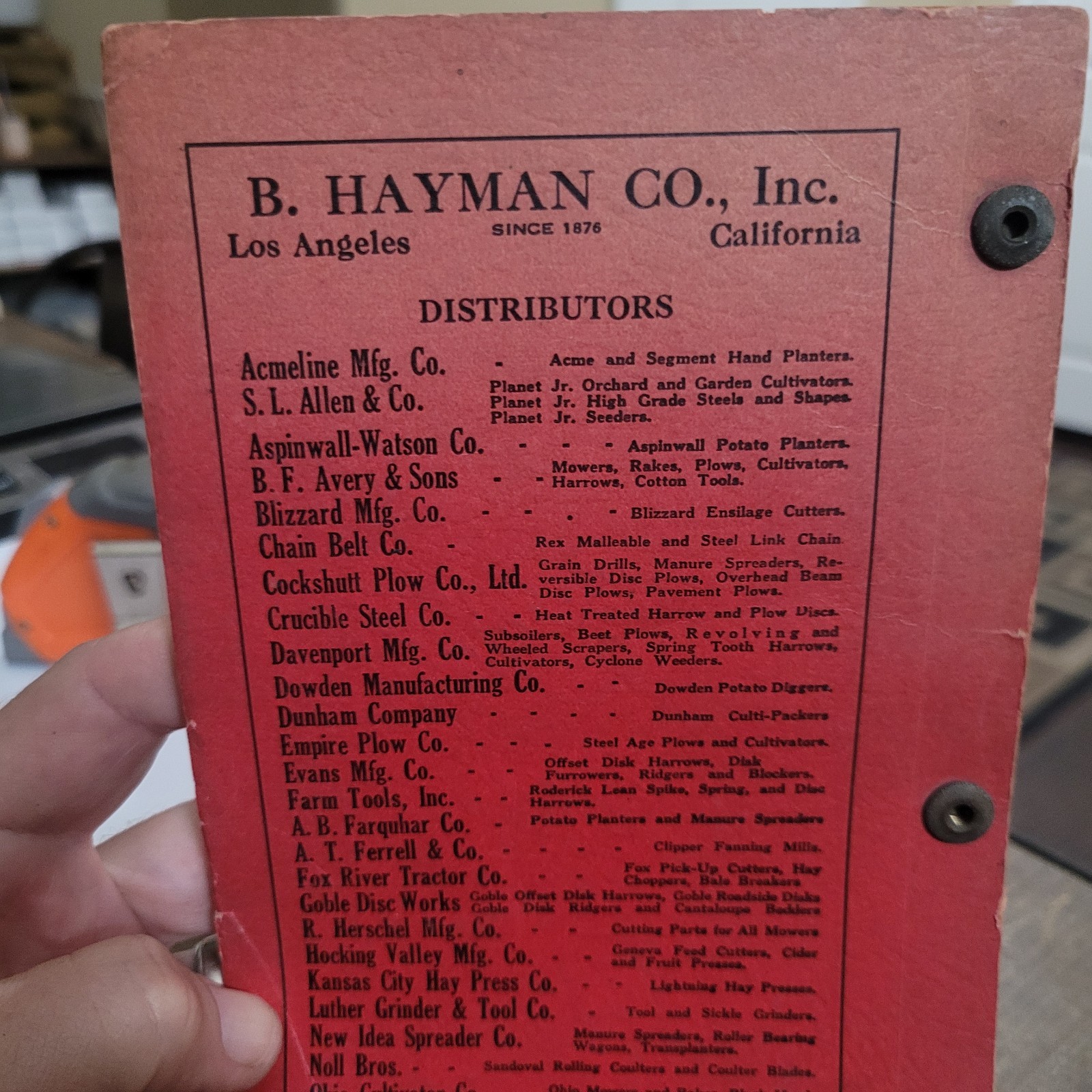 RARE Tractors Parts Price Catalog Agricultural Implements & Tools B. HAYMAN CO.