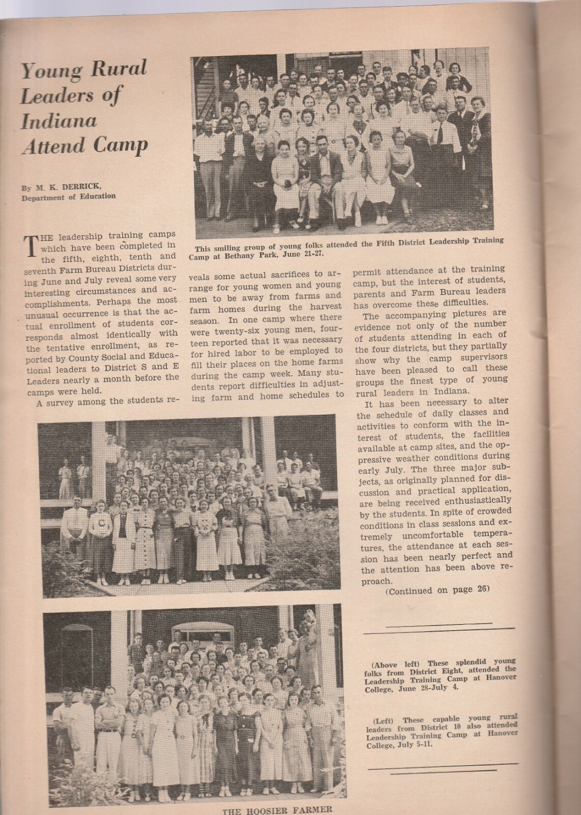 THE HOOSIER FARMER MAGAZINE AUGUST 1936