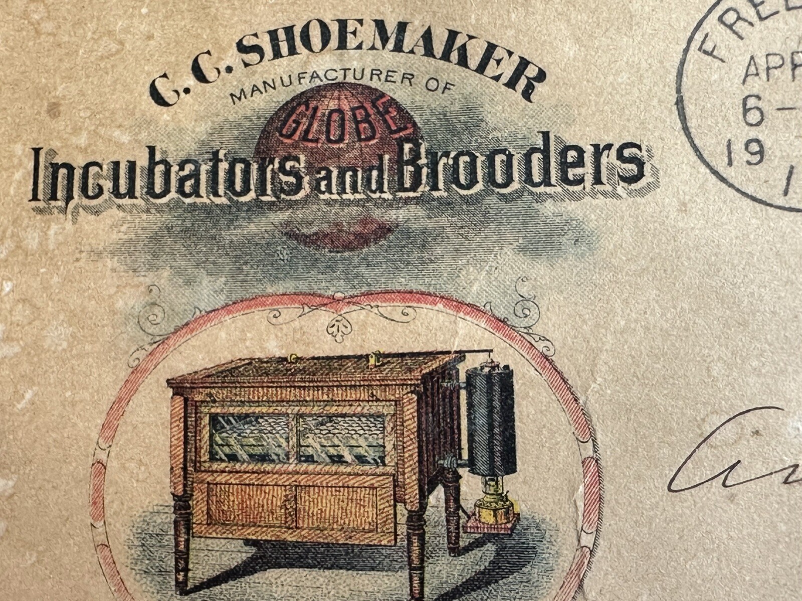 c1905 Vintage Color Advertising Cover Farm Chick Egg Incubator Poultry Brooder