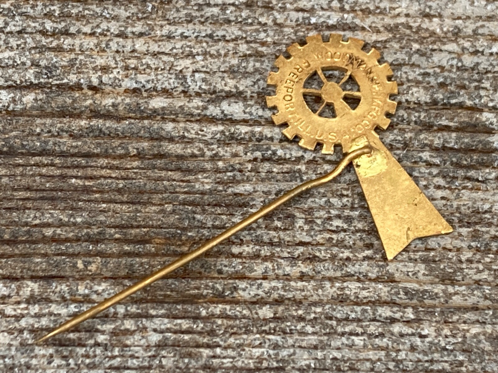 ANTIQUE c.1910 WOODMANSE WIND MILLS FREEPORT IL STICK PIN FARMING
