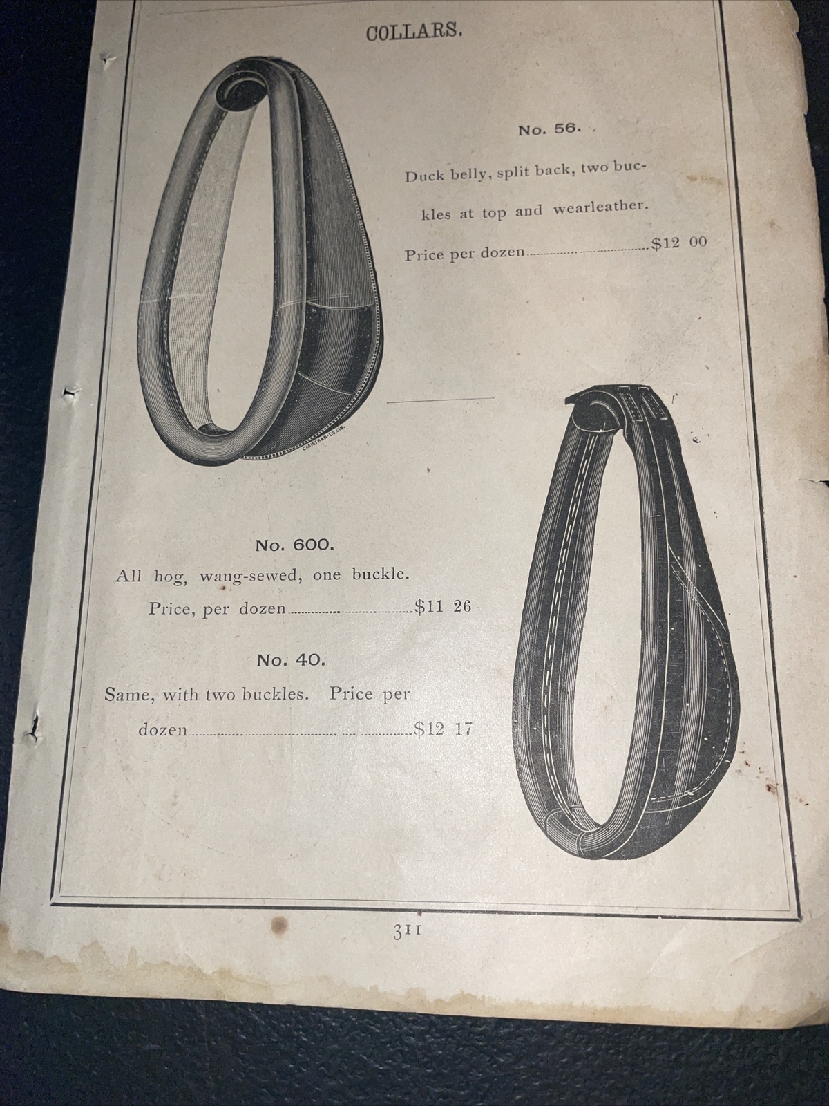 1891 Baldwin – Horse Collars – Farm Advertising – New Orleans