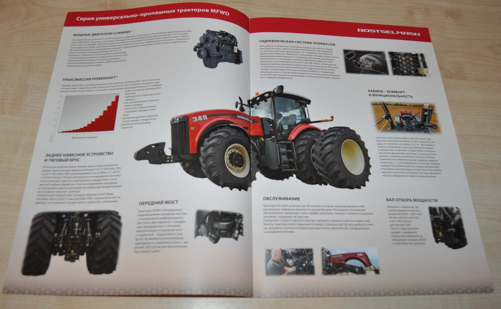 Rostselmash Versatile MFWD Tractor Agriculture Russian Brochure Prospekt