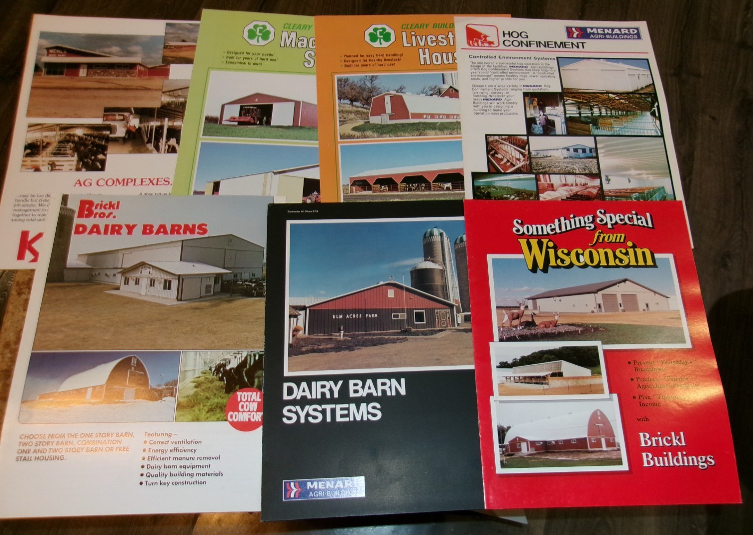 7-lot assorted company building brochures in good shape used
