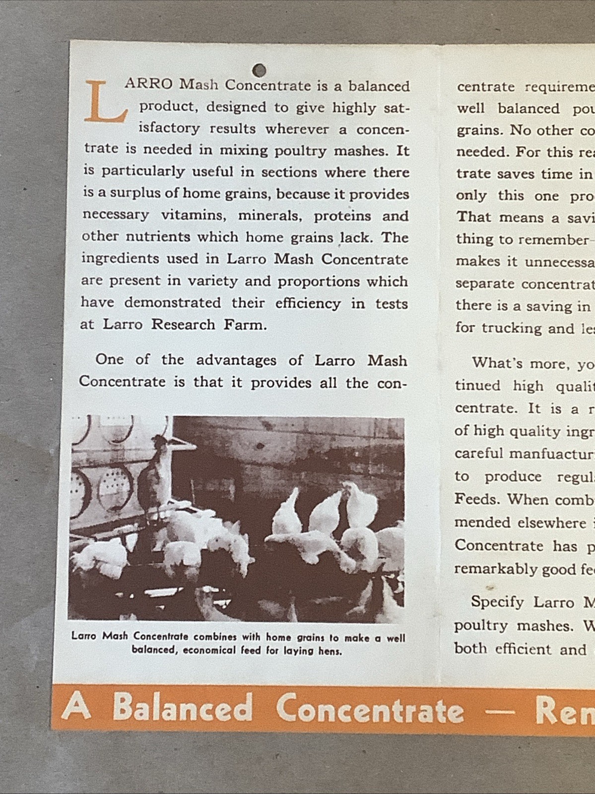 1939 Larro Mash Concentrate Brochure Larrowe Milling Co. Detroit MI INV-P0859