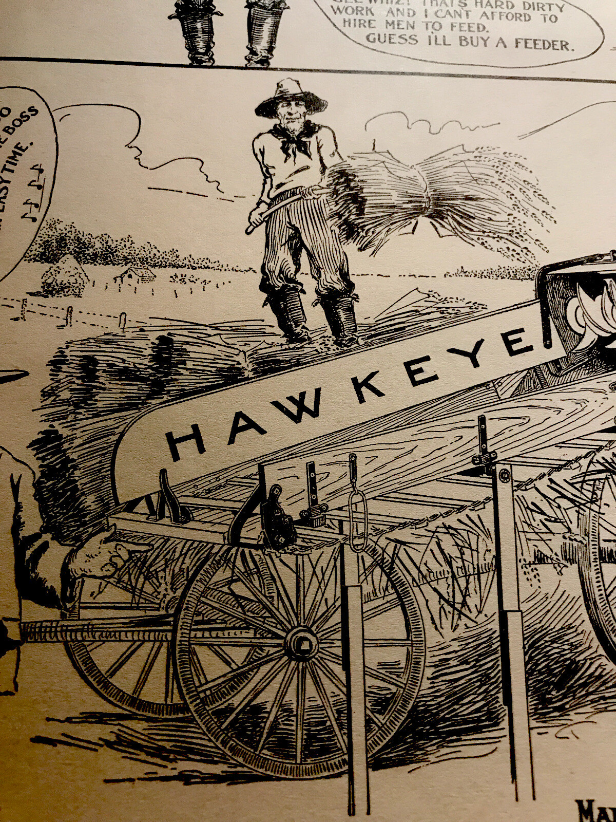 1904 Parsons Hawkeye Feeder Farm Engraving Advertising – Newton – Iowa – 8 X 10