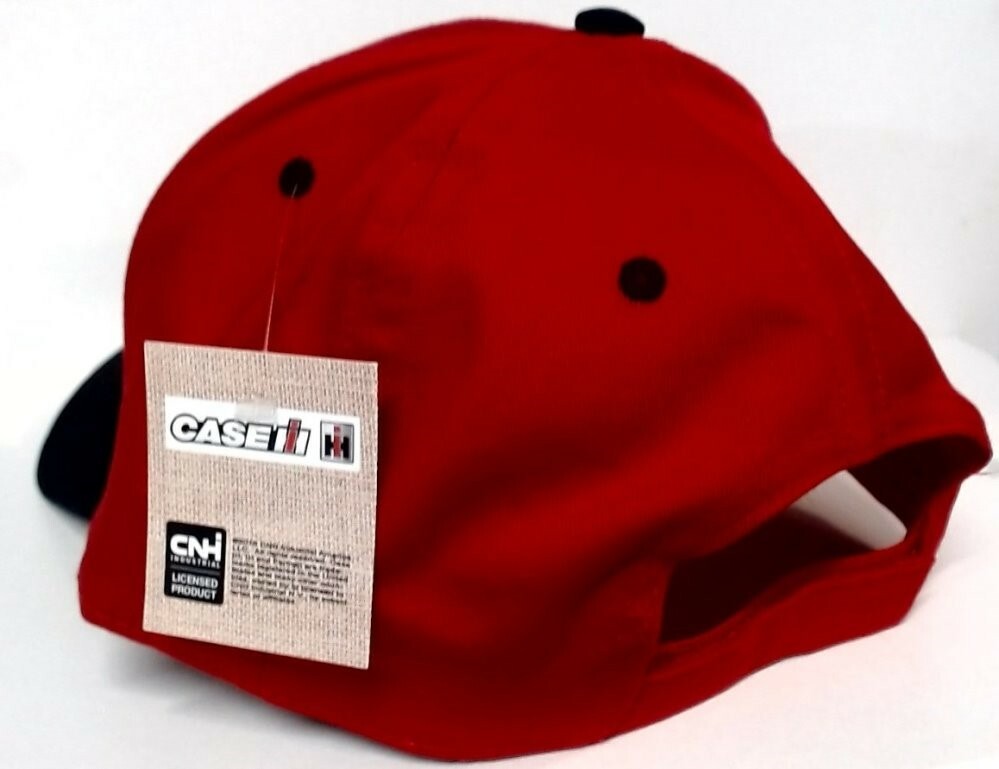 International Harvester Leather Emblem Solid Red and Black Hat Cap Gift