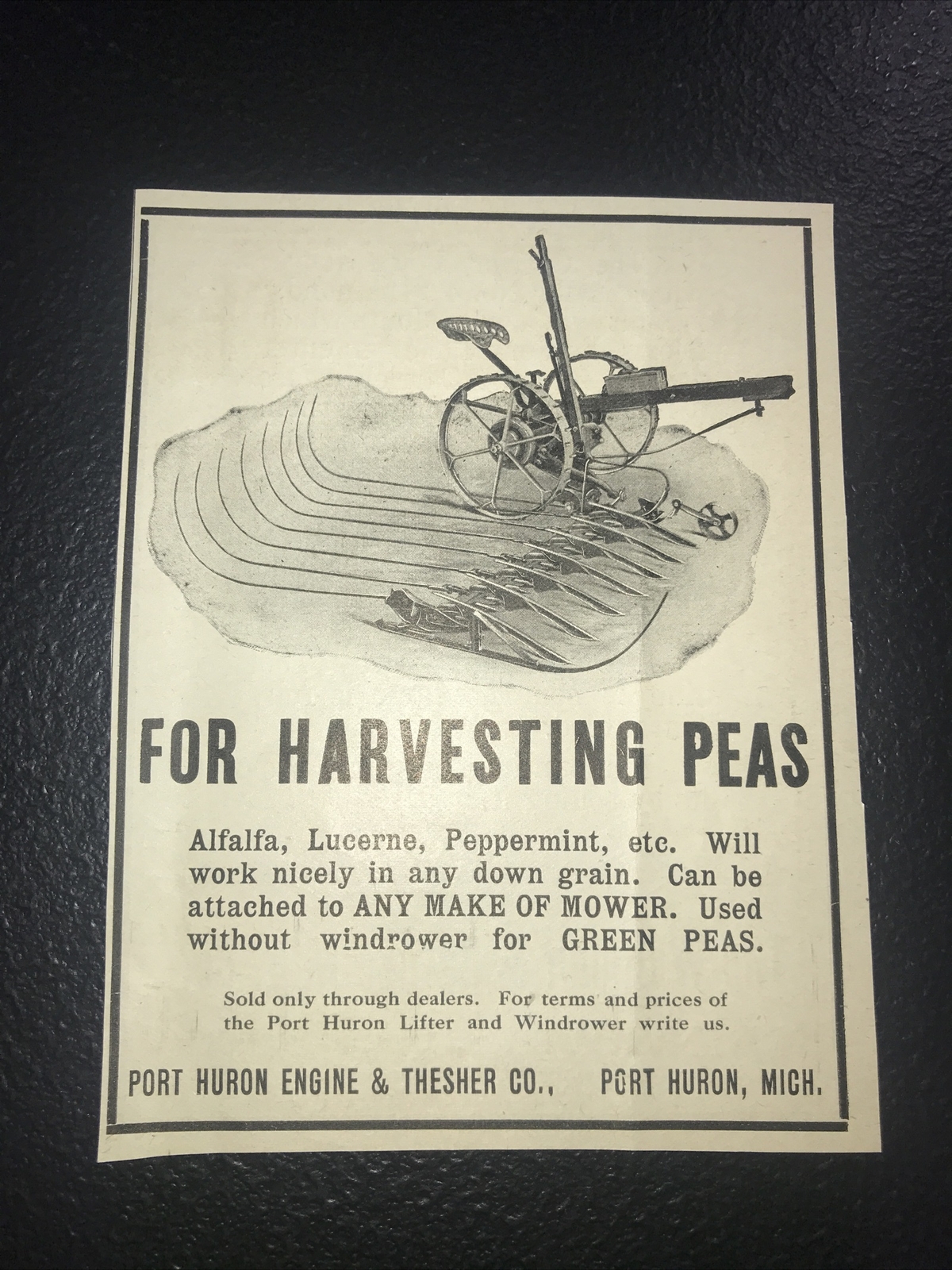 1907 Port Huron Engine & Thresher Farm Advertising – Poet Huron – Michigan