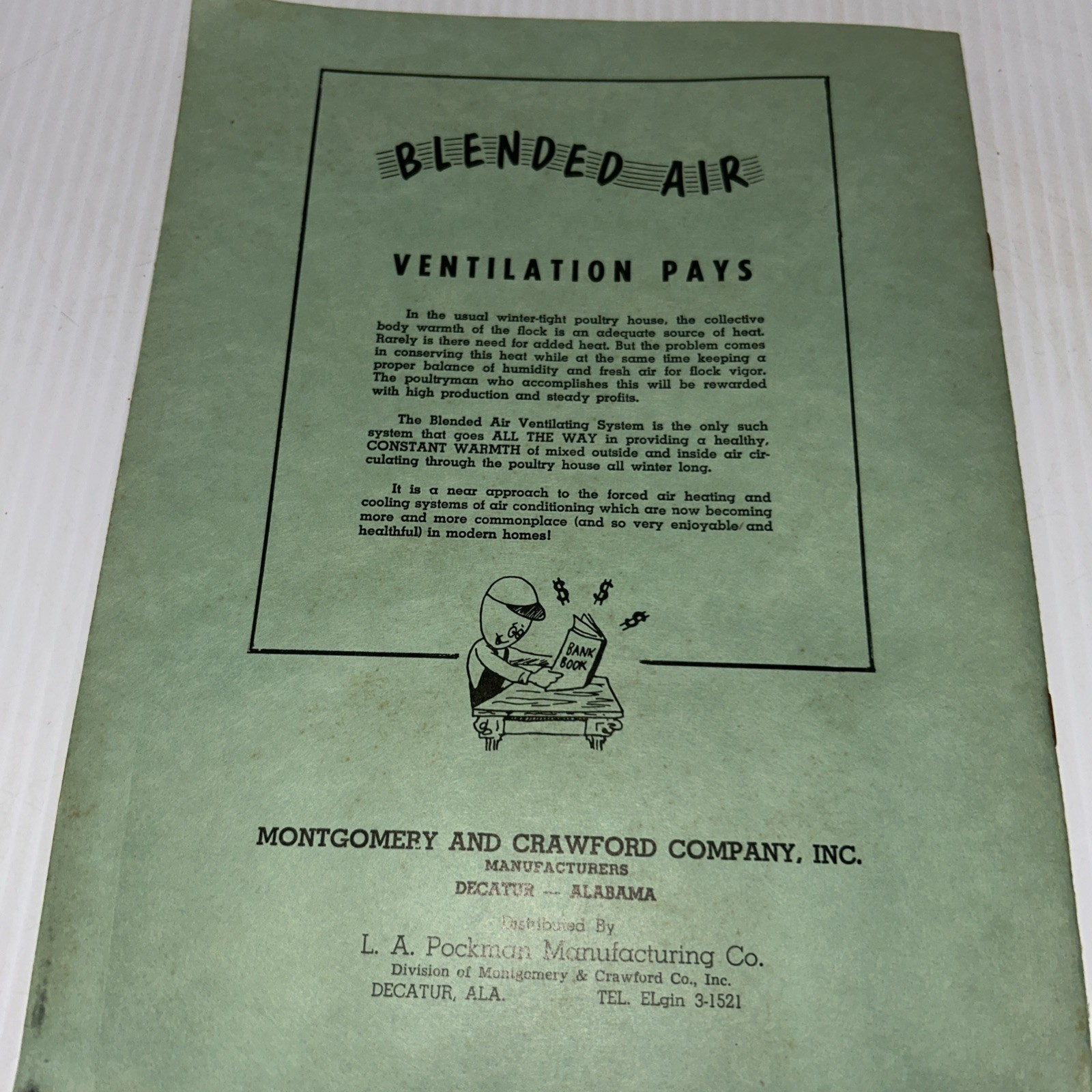 1950s Farmer Brown’s Lucky Day Comic Poultry Ventilation LA Pockman Promo/250h