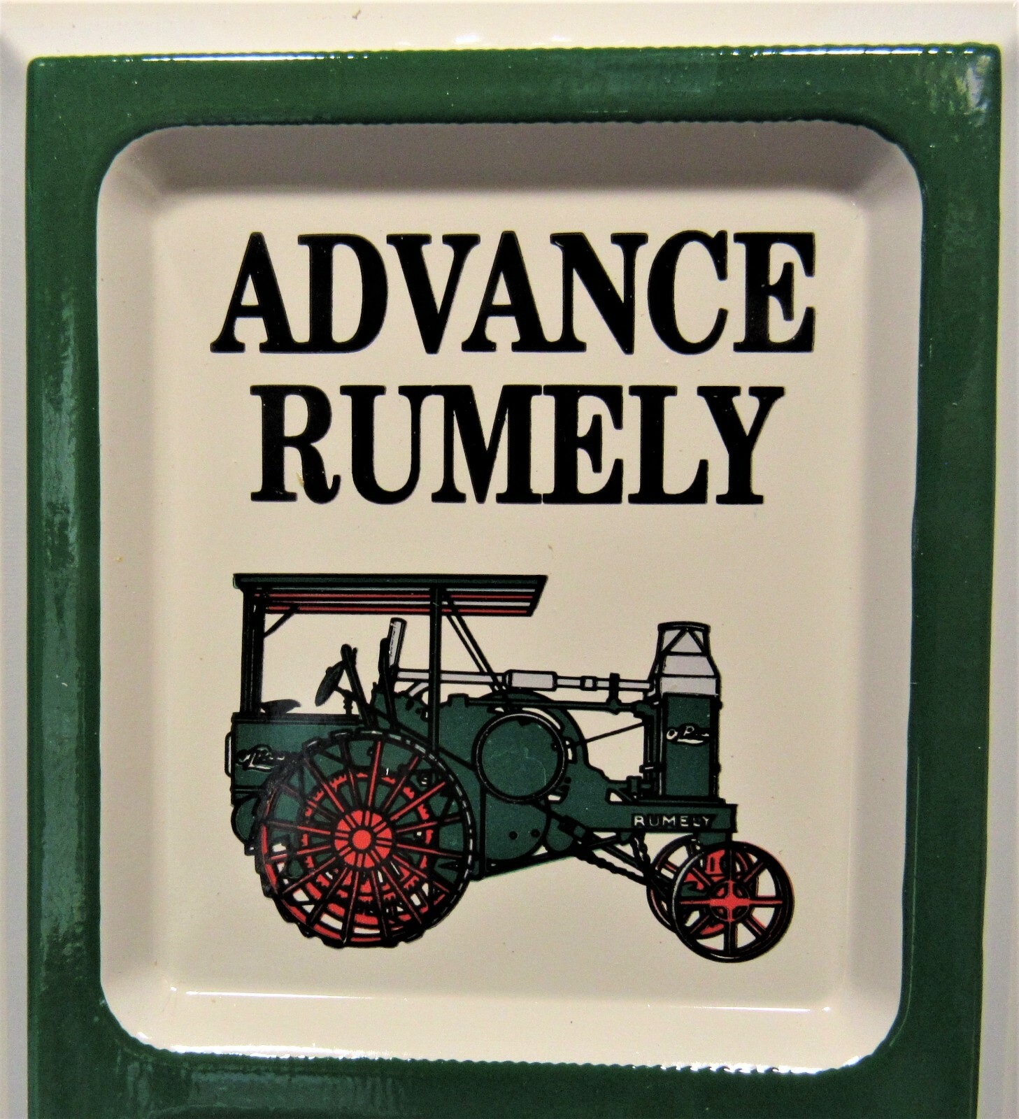 Advance Rumely ~ Vintage Kerosene Farm Tractor ~ Old Tin Advertising Thermometer