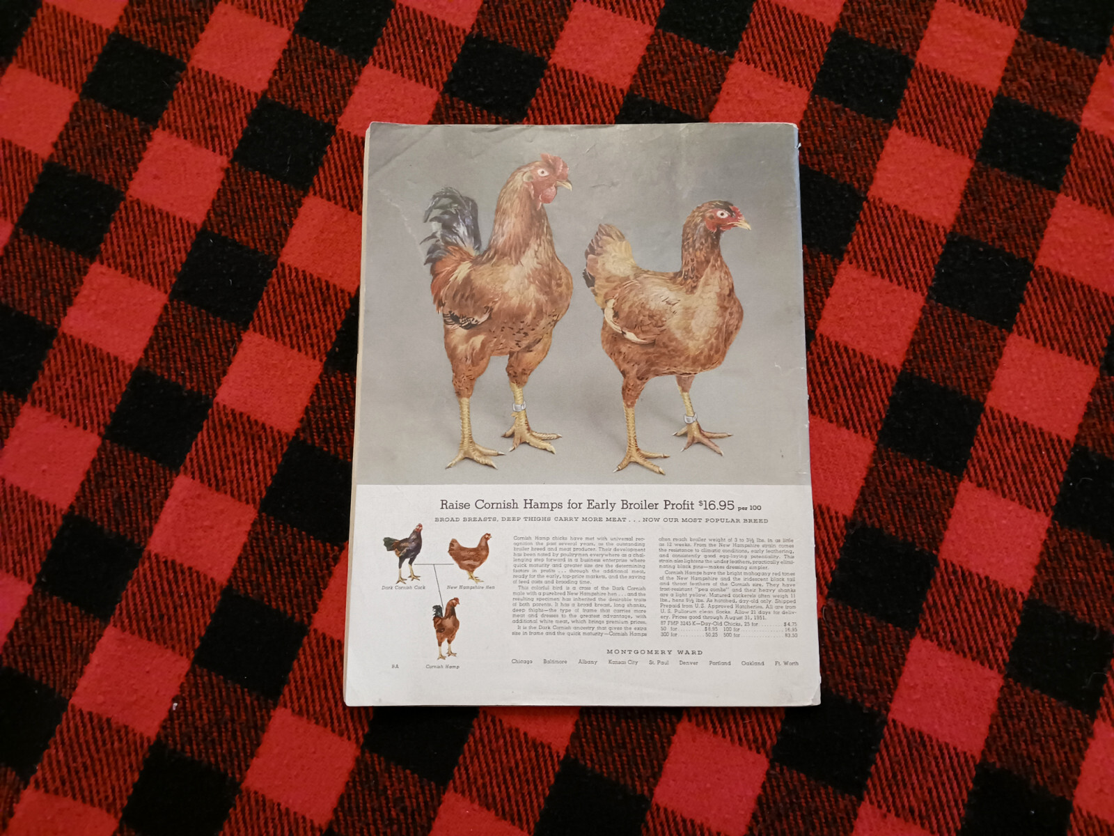 1951 Montgomery Ward Farm Catalog Wards Hoe Plow Trac Garden Tractor