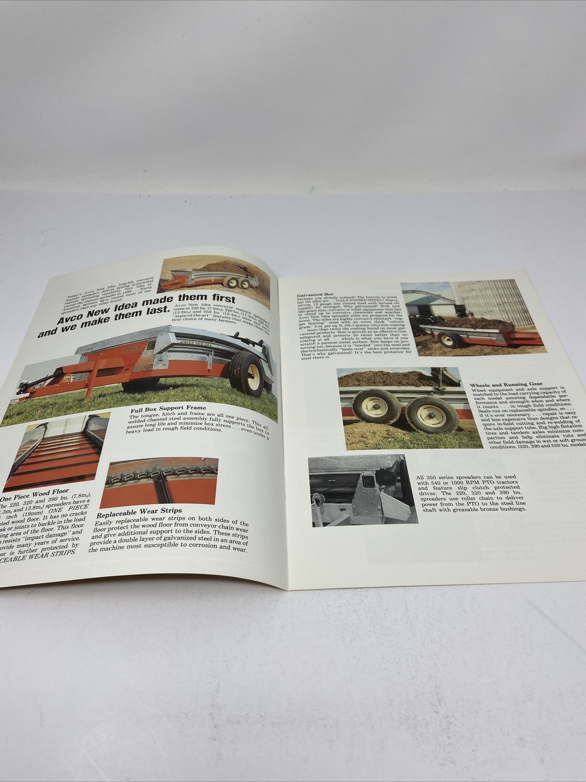 AVCO New Idea Manure Spreaders 350 Series Sales Brochure Vintage Photos Farming