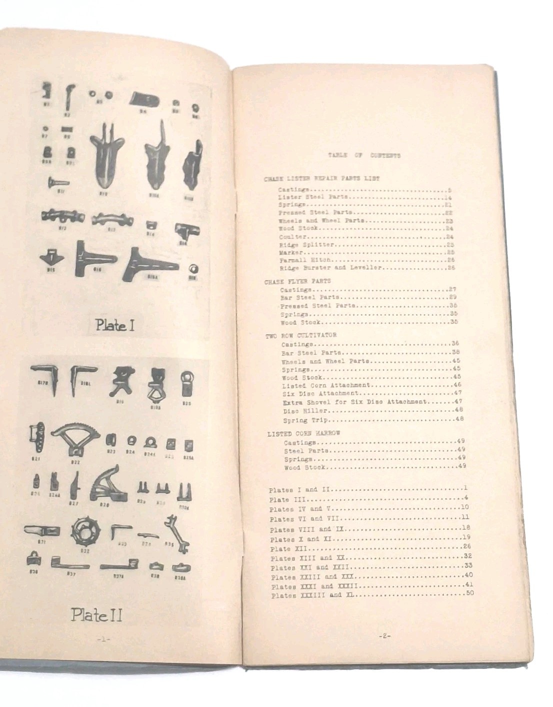 Chase General Repair List Plow Company Lincoln Nebraska Farm Booklet 1935