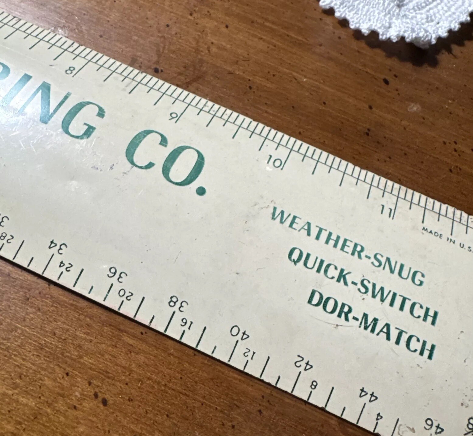 Vintage Advertising Vetter Manufacturing Stevens Point WI Metal Ruler Made USA