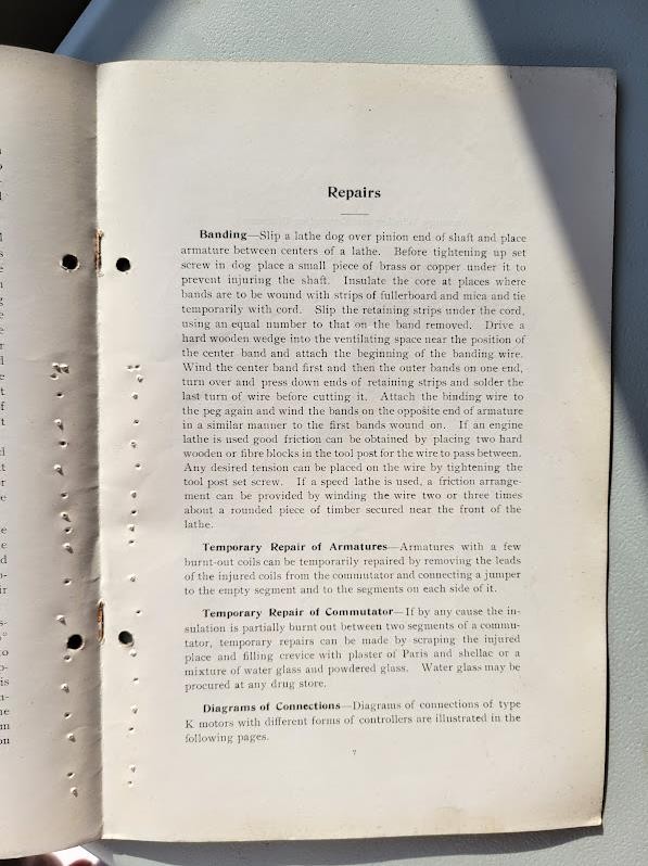 June 1905 Westinghouse Type K Motors Booklet Vintage Original