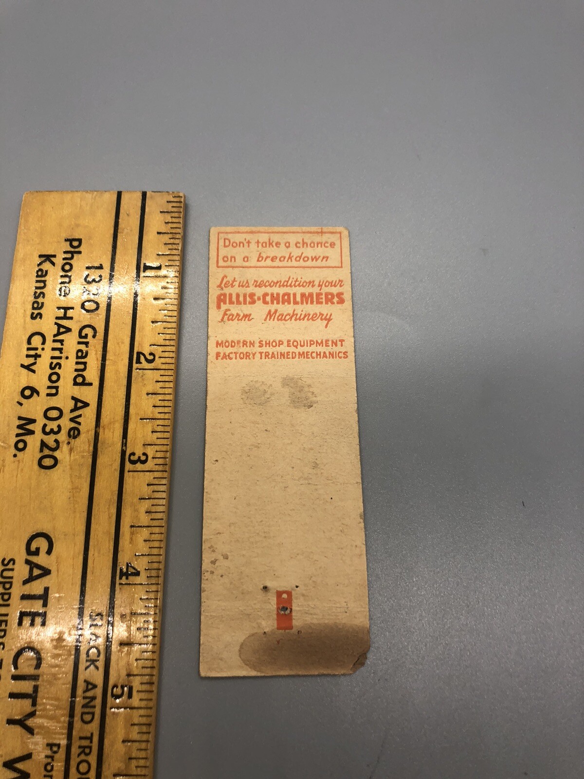 Allis Charmers Tractor match book collectible Cool!