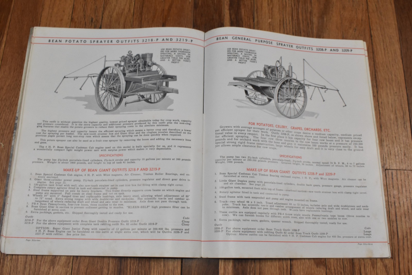 Vintage 1930s John Bean Mfg Farm Tractor Equipment L-300 Sales Catalog
