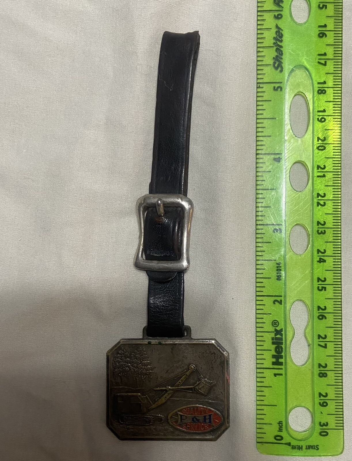 Vintage Watch Fob P & H Dragline Power Shovel Crane Harnischfeger Milwaukee