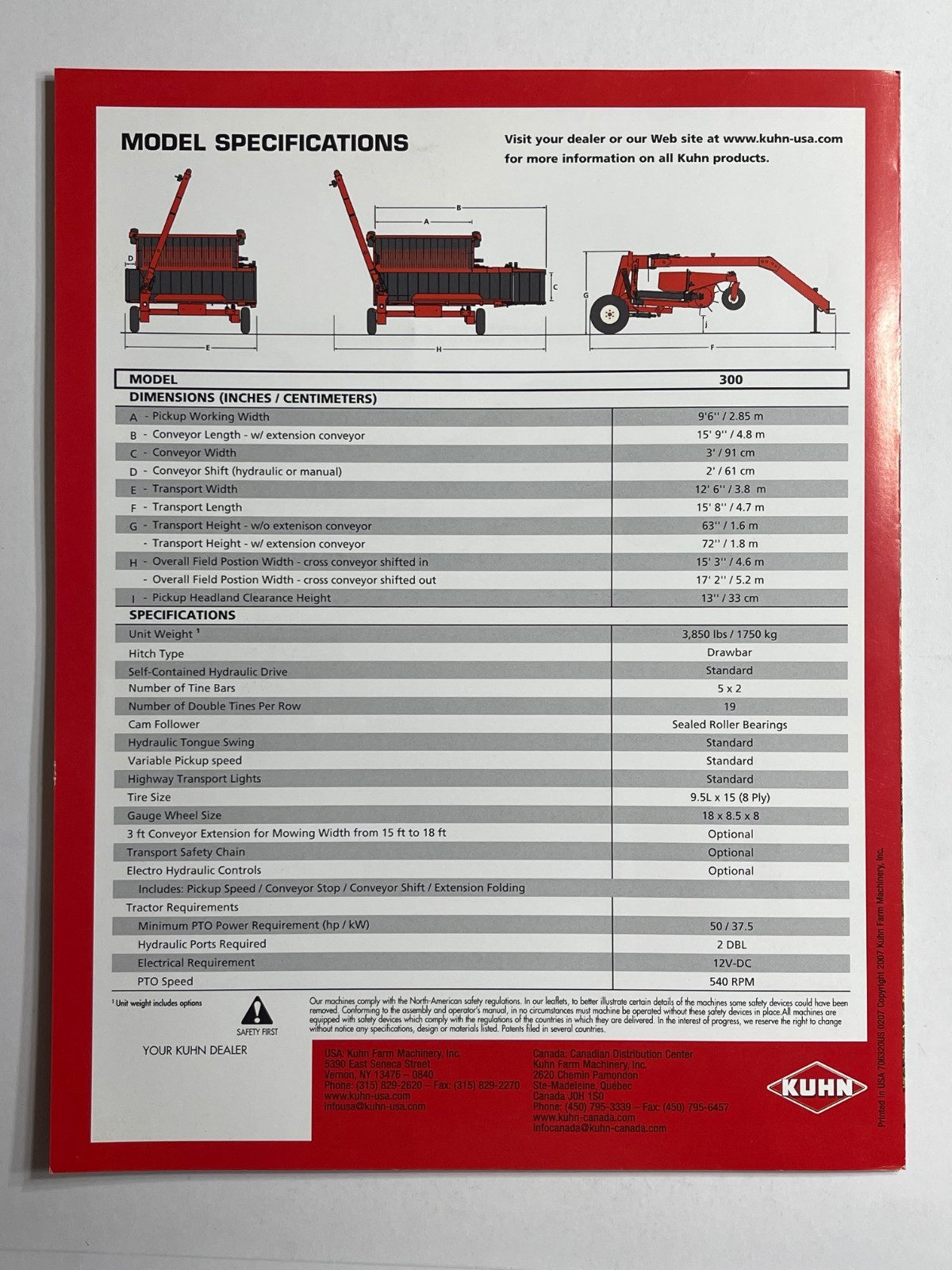 Kuhn MM300 MergeMaxx Power Merger Sales Brochure *Showroom Booklet*