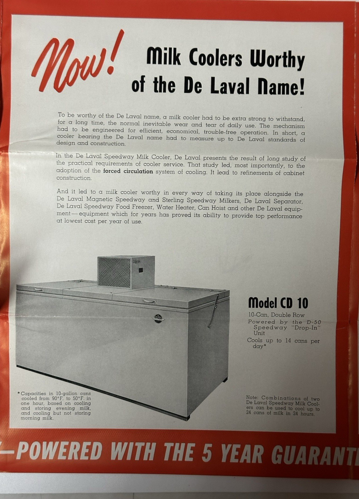1949 De Laval Speedway Milk Cooler pamphlet (22A)