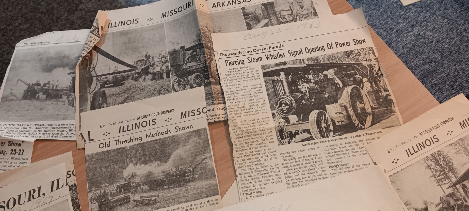 Collection Of Old Newspaper Articles Thresher Machines & Tractors From The 1960s
