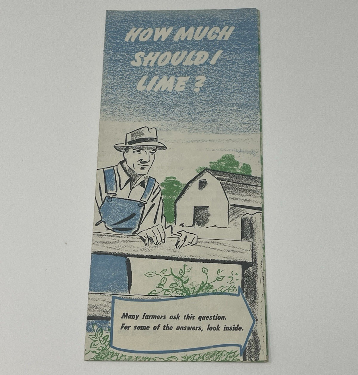 1940&rsquo;s Limestone Products How Much Should I Lime Farming Sales Brochure Pamphlet