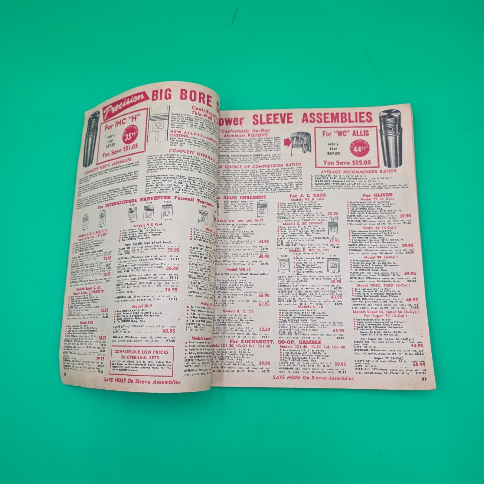 Vintage Tractor Supply Co 1958 Tractor Parts Blue Book Parts & Equipment